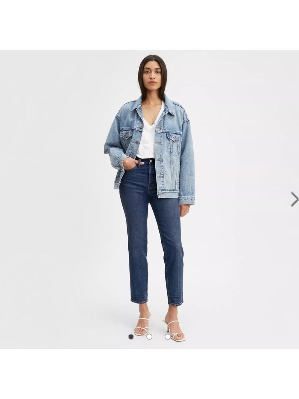 Levis Wedgie Lifes Work jeans Icon fit ankle dark wash 26in womens Denim